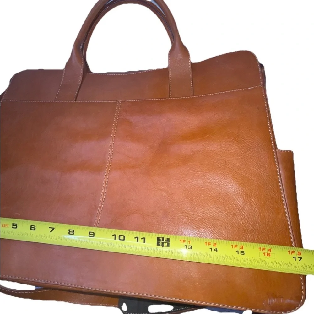 Vintage Franklin Covey Full Grain Leather Briefcase Laptop Bag